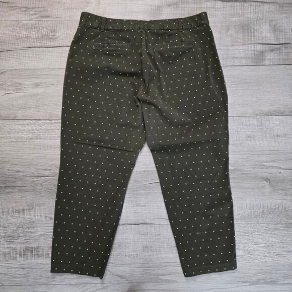 Dip Green/White Plus Capri Dress Pant WMNS Size 18 Regular Fit High Rise Casual - Picture 3 of 6